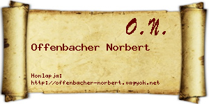 Offenbacher Norbert névjegykártya